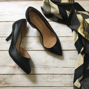 LANE BRYANT 9W d'Orsay Black Pump Heel Wide Width